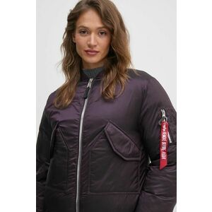 Alpha Industries geaca femei, culoarea violet, de iarna, oversize, 148004 imagine