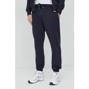 Gant pantaloni de trening din bumbac culoarea albastru marin, neted imagine