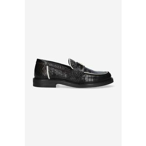 Filling Pieces mocasini de piele Loafer Polido Ox Blood culoarea negru 44233191912-BLACK imagine