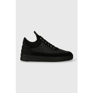 Filling Pieces sneakers din piele Low top Quilted culoarea negru imagine