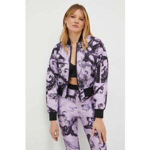 Versace Jeans Couture geaca bomber cu doua fete femei, culoarea violet, de tranzitie, oversize imagine