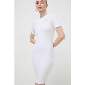 Versace Jeans Couture rochie culoarea alb, mini, mulata imagine