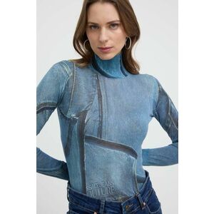 Versace Jeans Couture pulover de bumbac light, cu turtleneck imagine