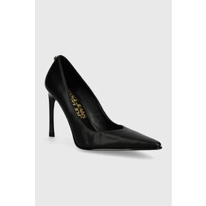 Versace Jeans Couture stilettos de piele Sadie culoarea negru, 77VA3S25 ZP127 899 imagine