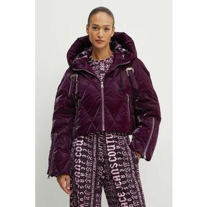 Versace Jeans Couture geaca de puf femei, culoarea bordo, de iarna, oversize, 77HAUD14 CQ05D imagine