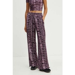 Versace Jeans Couture pantaloni de trening din bumbac culoarea violet, modelator, 77HAA320 FS172 imagine