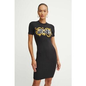 Versace Jeans Couture rochie culoarea negru, mini, mulata, 77HAOE05 CJ02E imagine