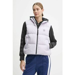 adidas Originals vesta de puf Regen Down Vest femei, culoarea violet, de iarna, IW8366 imagine