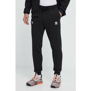 47brand pantaloni de trening MLB New York Yankees culoarea negru, cu imprimeu imagine