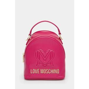 Love Moschino ghiozdan de piele femei, culoarea roz, mic, cu imprimeu, JC4361PP0L imagine