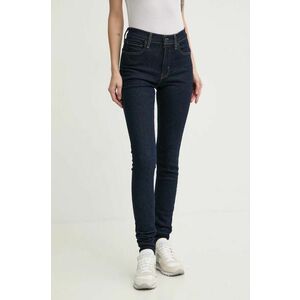 Levi's jeansi 720 HIRISE SUPER SKINNY femei, culoarea albastru marin imagine