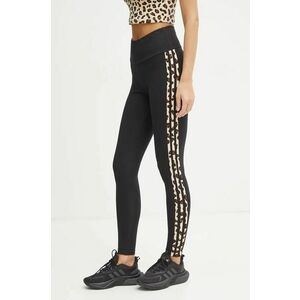 adidas Originals colanti Leopard Legging femei, culoarea negru, cu imprimeu, IW8471 imagine