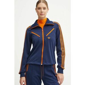 adidas Originals bluza Montreal Tracktop femei, culoarea albastru marin, cu imprimeu, JL9630 imagine