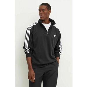 adidas Originals bluza Funnelneck Tracktop barbati, culoarea negru, cu imprimeu, IZ4803 imagine