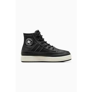 Converse sneakers din piele Chuck Taylor All Star Equip Waterproof culoarea negru, A08555C imagine