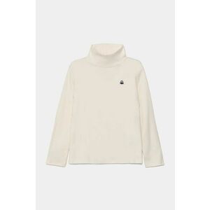 United Colors of Benetton longsleeve din bumbac pentru copii culoarea bej, neted, 3AOUG105E imagine