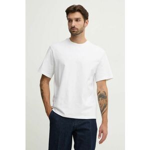 United Colors of Benetton tricou din bumbac barbati, culoarea alb, cu imprimeu, 3MI6U109O imagine