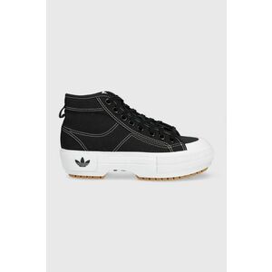 adidas Originals teniși Nizza femei, culoarea negru GZ8857-BLK/WHT imagine