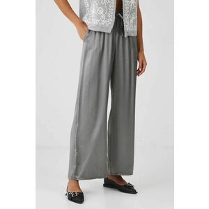 Medicine pantaloni femei, culoarea argintiu, lat, medium waist imagine