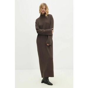 Answear Lab rochie culoarea maro, maxi, drept imagine