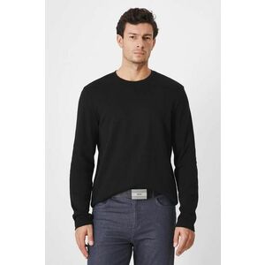 Medicine longsleeve din bumbac culoarea negru, neted imagine