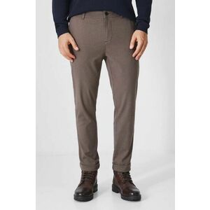 Medicine pantaloni barbati, culoarea maro, cu fason chinos imagine