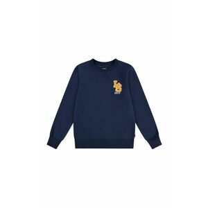 Levi's bluza copii LS MONOGRAM CREWNECK culoarea albastru marin, cu imprimeu, 9EL507 imagine