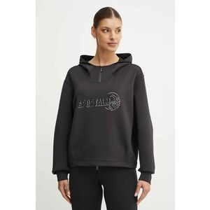 Sportalm bluza femei, culoarea negru, cu glugă, neted, 1854009665 imagine