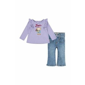 Levi's compleu bebe TEE & FLARE JEAN SET culoarea violet, 1EK966 imagine