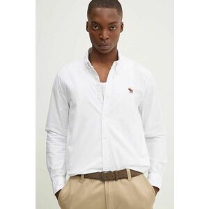 Abercrombie & Fitch camasa barbati, culoarea alb, cu guler button-down, regular, KI125-4285 imagine