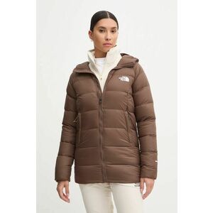 The North Face geaca de puf Hyalite femei, culoarea maro, de tranzitie, NF0A7Z9R1OI1 imagine