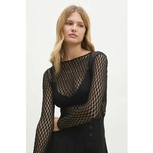 Answear Lab bluza femei, culoarea negru, neted imagine