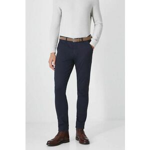 Medicine pantaloni barbati, culoarea albastru marin, cu fason chinos imagine