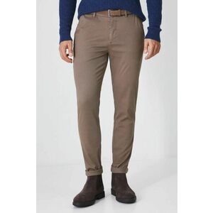 Medicine pantaloni barbati, culoarea maro, cu fason chinos imagine