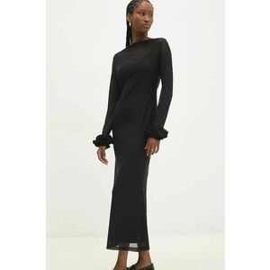 Answear Lab rochie culoarea negru, maxi, mulata imagine