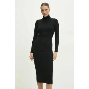 Answear Lab rochie culoarea negru, midi, mulata imagine