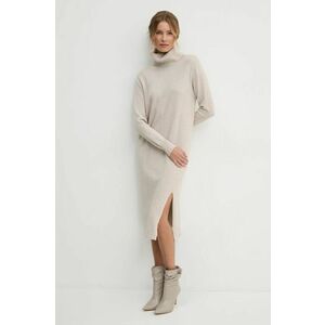 Answear Lab rochie culoarea bej, midi, oversize imagine