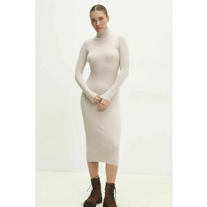 Answear Lab rochie culoarea bej, midi, mulata imagine