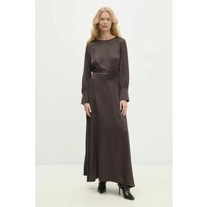 Answear Lab rochie culoarea maro, maxi, drept imagine