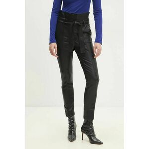 Answear Lab pantaloni femei, culoarea negru, mulata, high waist imagine