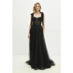 Answear Lab rochie culoarea negru, maxi, evazati imagine