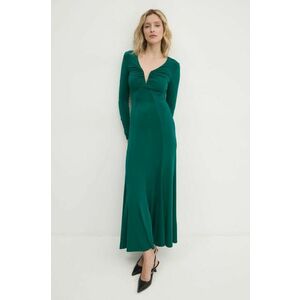 Answear Lab rochie culoarea verde, maxi, evazati imagine