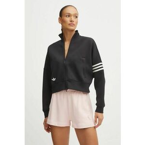 adidas Originals bluza Neuclassics CL Tracktop femei, culoarea negru, cu imprimeu, IW5601 imagine