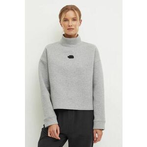 The North Face bluza Mock Neck Sweatshirt femei, culoarea gri, melanj, NF0A89C1EC41 imagine