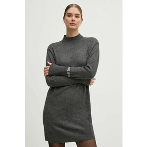 Pepe Jeans rochie din amestec de lana HAZEL DRESS culoarea gri, mini, drept, PL953593 imagine