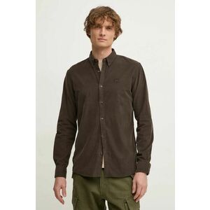 Lindbergh camasa din velur culoarea verde, cu guler button-down, regular, 30-225016 imagine