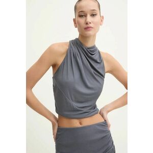 Rick Owens Lilies bluza femei, culoarea gri, neted, LI02D5121RV imagine