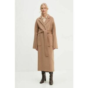 Stand Studio palton de lana Claudine Long Coat culoarea maro, de tranzitie, 61218-8550 imagine