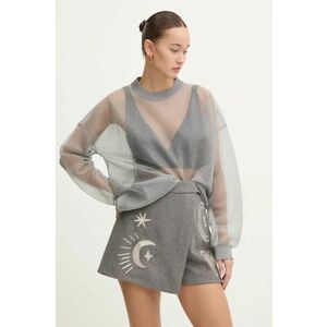 Never Fully Dressed pulover Zazi Jumper femei, culoarea gri, light, NFDKN441 imagine