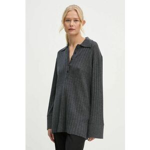 By Malene Birger pulover de lana DELPHINE femei, culoarea gri, light, Q72580001 imagine